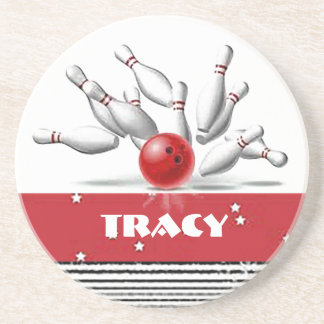 Personalisierter Sandstein-Untersetzer für Bowling Getränkeuntersetzer