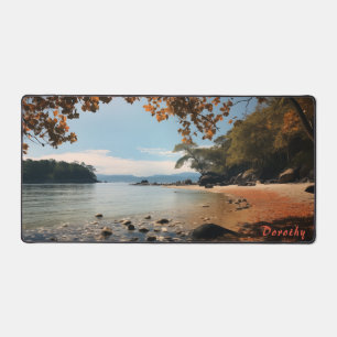 Personalisierter Sandstrand mit Treppenschreibtisc Schreibtischunterlage