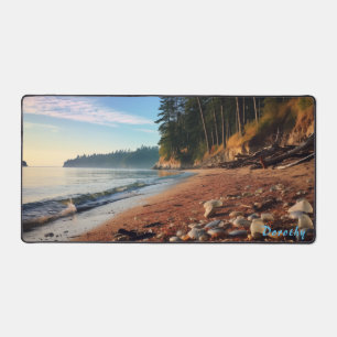 Personalisierter Sandstrand mit Treppenschreibtisc Schreibtischunterlage