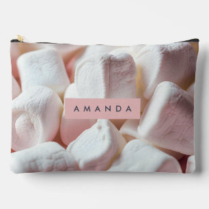 Personalisierter sanfter rosa Marshmallow-Traum Zubehörtasche