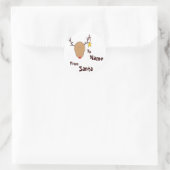 Personalisierter Sankt-Aufkleber Runder Aufkleber (Tasche)