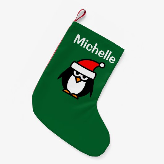 Personalisierter Sanktpenguin WeihnachtsStrumpf Kleiner Weihnachtsstrumpf (Vorderansicht (hängend))