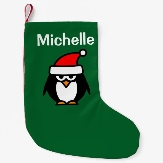 Personalisierter Sanktpenguin WeihnachtsStrumpf Kleiner Weihnachtsstrumpf (Vorderseite)