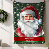Personalisierter Santa Blanket mit Monogramm-Text Fleecedecke