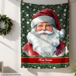 Personalisierter Santa Blanket mit Monogramm-Text Fleecedecke