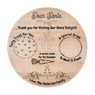 Personalisierter Santa Cookie Tray Schneidebrett