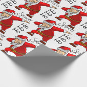 Personalisierter Santa Dabbing Geschenkpapier (Ecke)