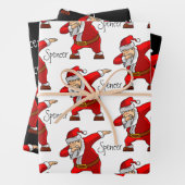 Personalisierter Santa Dabbing Geschenkpapier Set (Beispiel)
