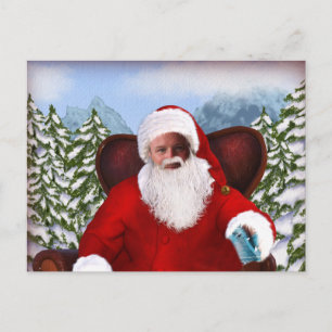 Personalisierter Santa Fügen Sie Ihr Foto hinzu Feiertagspostkarte