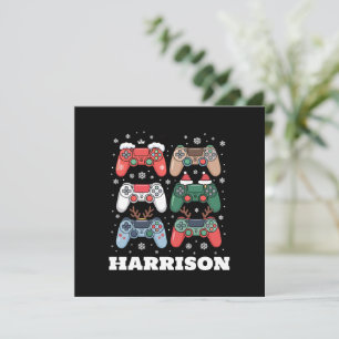 Personalisierter Santa-Gaming-Controller Gamer Wei Feiertagskarte