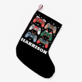 Personalisierter Santa-Gaming-Controller Gamer Wei Kleiner Weihnachtsstrumpf (Vorderansicht (hängend))