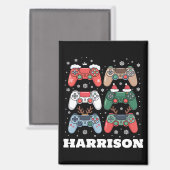 Personalisierter Santa-Gaming-Controller Gamer Wei Magnet (Vorderseite/Rückseite)
