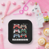 Personalisierter Santa-Gaming-Controller Gamer Wei Pappteller (Party)