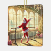 Personalisierter Santa-Lieblings-Barre-Lehrer Keramikornament (Links)