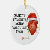 Personalisierter Santa-Lieblings-Echo/Vascular Tec Keramik Ornament (Rechts)