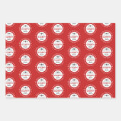 Personalisierter Santa North Pole Express Geschenkpapier Set (Vorderseite)