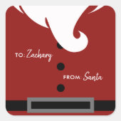 Personalisierter Santa Santa Santa Santa Santa Quadratischer Aufkleber (Vorderseite)