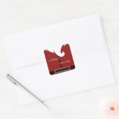 Personalisierter Santa Santa Santa Santa Santa Quadratischer Aufkleber (Umschlag)