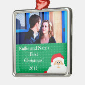 Personalisierter Santas Bart Ornament Aus Metall (Links)