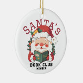 Personalisierter Santa's Book Club Keramik Ornament (Rechts)