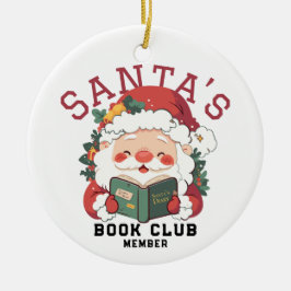 Personalisierter Santa's Book Club Keramik Ornament