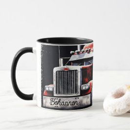 Personalisierter Sattelschlepper Tasse