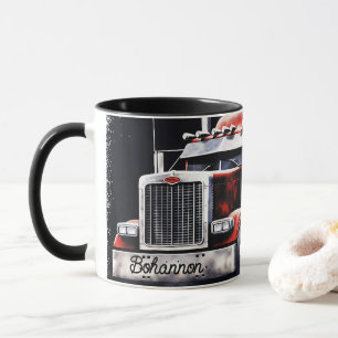 Personalisierter Sattelschlepper Tasse