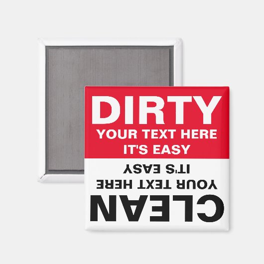 Personalisierter, sauberer Geschirrspüler-Magnet Magnet (Vorderseite/Rückseite)