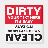 Personalisierter, sauberer Geschirrspüler-Magnet Magnet (Vorne)