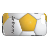 Personalisierter Saucer Ball white & Yellow Case-Mate iPhone Hülle (Rückseite (Horizontal))