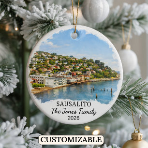 Personalisierter Sausalito-Schmuck, Benutzerdefini Keramik Ornament