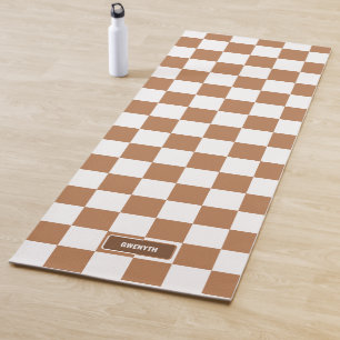 Personalisierter Schachbrettmuster Yogamatte