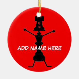 Personalisierter Schachspieler Keramikornament