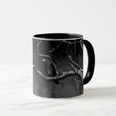 Personalisierter Schädel, Raven, Dunkler Dreary Or Tasse (VorderseiteRechts)