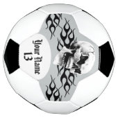 Personalisierter Schädel und Flamme Fußball (Gedreht)