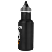 Personalisierter Schädel und Monarchschmetterling Edelstahlflasche (Rechts)