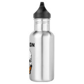 Personalisierter Schädel und Monarchschmetterling Edelstahlflasche (Rechts)