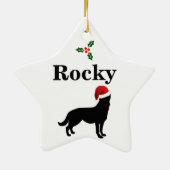 Personalisierter Schäferhund-Hund Keramik Ornament (Hinten)