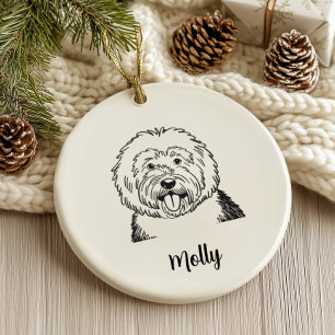 Personalisierter Schäferhund-Hund Weihnachten Keramik Ornament