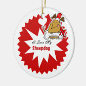 Personalisierter Schafhund Keepake-Ornament Keramik Ornament (Links)