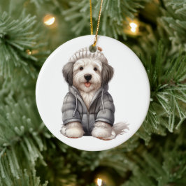 Personalisierter Schafhund Keramik Ornament