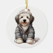 Personalisierter Schafhund Keramik Ornament (Vorne)