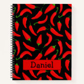 Personalisierter scharfer Roter Pfeffer Notizblock (Vorderseite)
