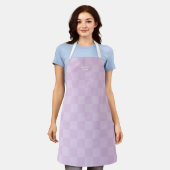 Personalisierter Scheckzuckerlavender Lila Schürze (Getragen)