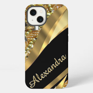 Personalisierter schicker eleganter schwarzer und  iPhone hülle