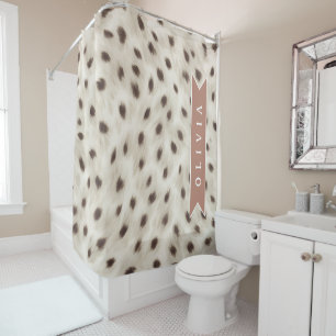Personalisierter Schicker Neutraler Leopard Tierdr Duschvorhang
