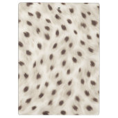 Personalisierter Schicker Neutraler Leopard Tierdr Klemmbrett (Rückseite)