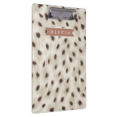 Personalisierter Schicker Neutraler Leopard Tierdr Klemmbrett (Rechts)