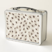 Personalisierter Schicker Neutraler Leopard Tierdr Metall Brotdose (Rückseite)