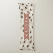 Personalisierter Schicker Neutraler Leopard Tierdr Seitenschläferkissen (Vorderseite Vertikal)